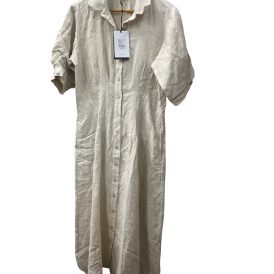 Witchery Womens  Size 12 long length Shirt Dress Cream 