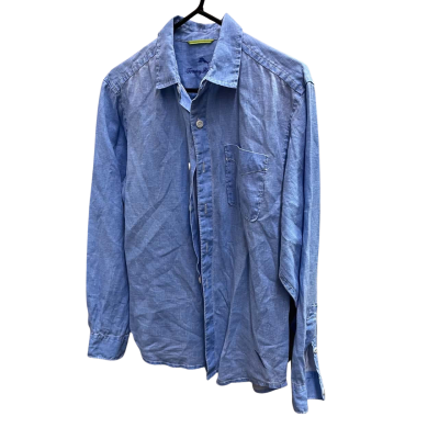 Tommy Bahama Mens 100% Linen Long Sleeve Shirt Blue Size M
