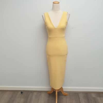 Bec & Bridge /Stunning Sunflower Yellow /Bodycon /Slim Fit Dress Size AU8/ UK8
