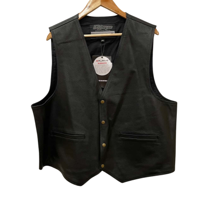   RJays Black Leather Cruiser Vest Size XXXL 