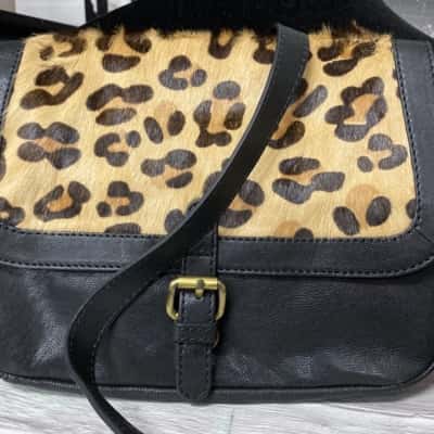 Sportscraft Animal print / Black  cross body bag new 