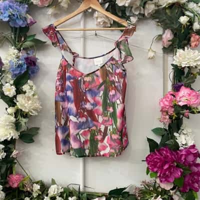 Fleur Wood Size 12 Cami  Floral 