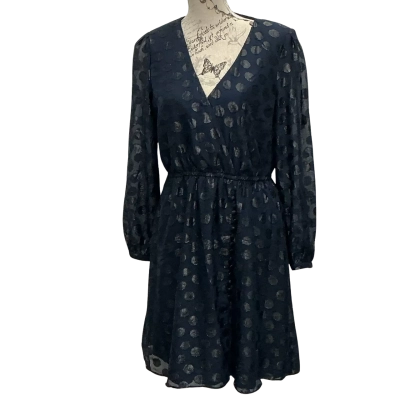 Wayne Cooper Womens  Size 12 Cocktail Dress Navy Blue / Pattern 