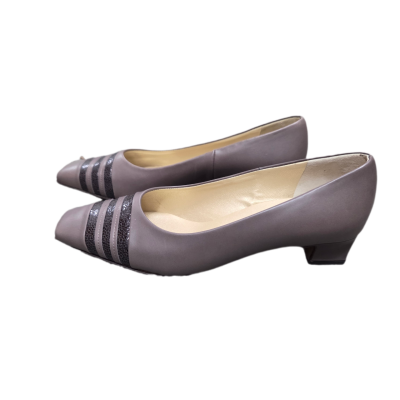  Peter Kaiser Women's Grey Leather Low Heel Court Shoes – UK 3 / EU 36 – Made in Germany