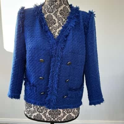 Target Womens  Size 12 Cropped Jacket Blue 