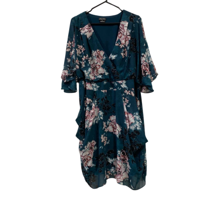 City Chic Womens  Dress Size XL Floral / Green 