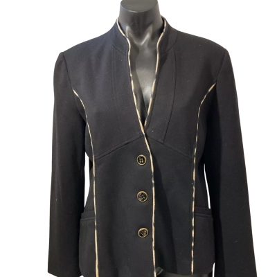 Liz Jordan Womens  Size M Blazer Black  