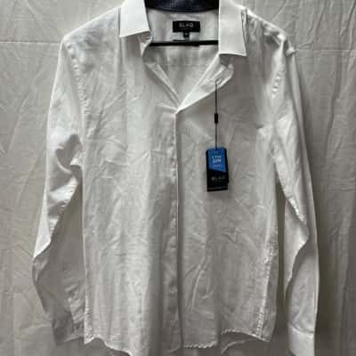 Blaq Mens  Size 40 Long Sleeve Shirt White 