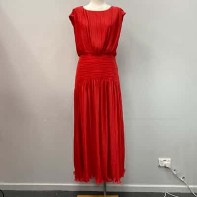 Forever New Womens  Size 12 Maxi Dress Red 