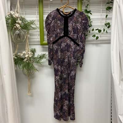 Husk Womens  100% Silk Size 14 Maxi Dress Multicoloured 