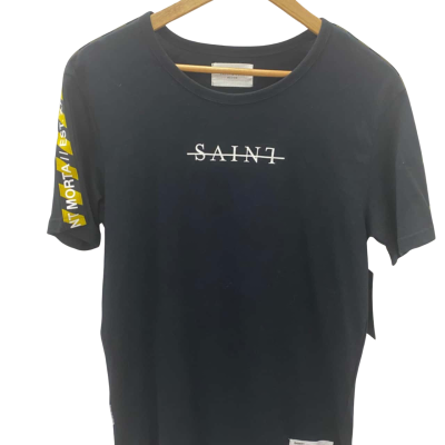 Saint Morta Mens  Size M Short Sleeve T-shirt Black  