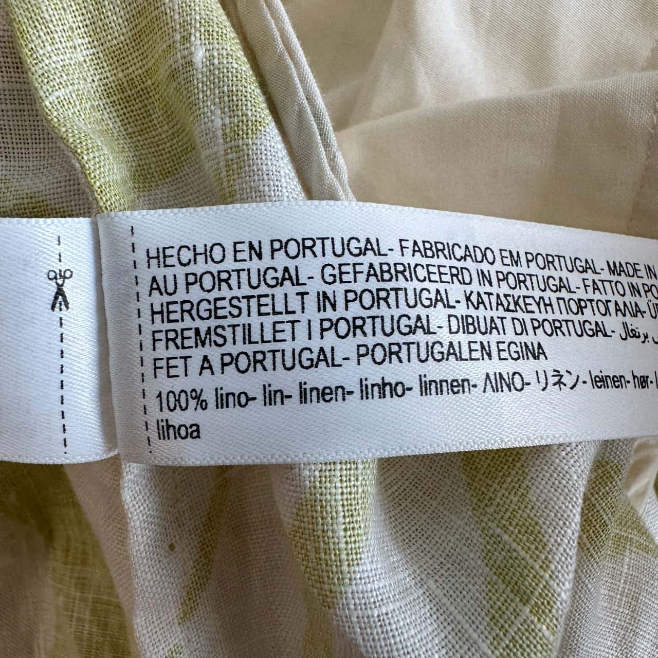 Massimo Dutti Women's Size AUS 10 Linen Short Sleeved Wrap Mini Dress Green  & White (s) - Used Very Good | Salvos Stores