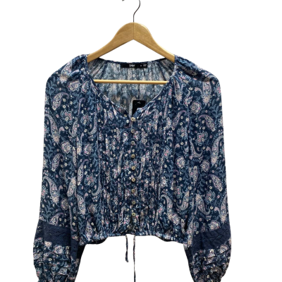 Sportsgirl Womens  Size 8 Blue Floral Top