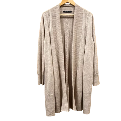 The Ark Tan Longline Open Cardigan Size M