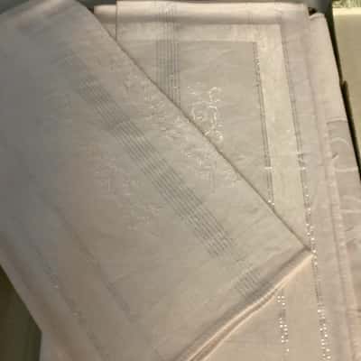 Imported Mylar Danmask napkins and tablecloth