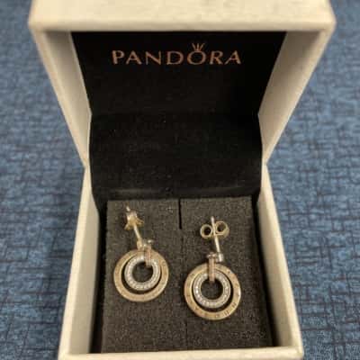 Pandora Womens Earrings Silver 