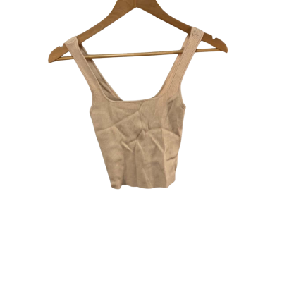 BNWT Kookai Womens  Size 2 Singlet Top Beige 