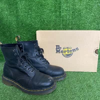 Dr Martens AirWair Black Lace-Up Boots Size 38