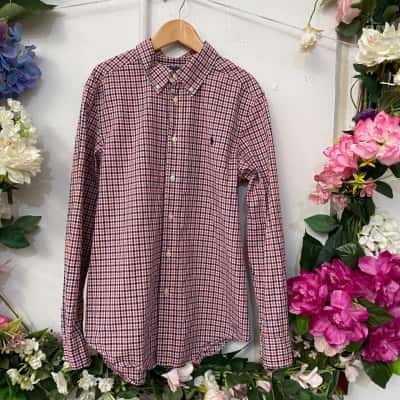Ralph Lauren Kids  Size 14-16 shirt Blue / Gingham / Red 