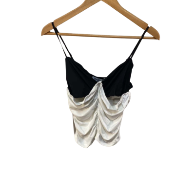 BNWT Princess Polly Womens  Size 10 Black  / White Top