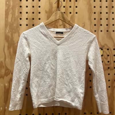 Massimo Dutti Womens Long Sleeve White Shirt Top