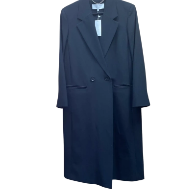 Veronika Maine Womens  Size 12 Trench Coat Black  