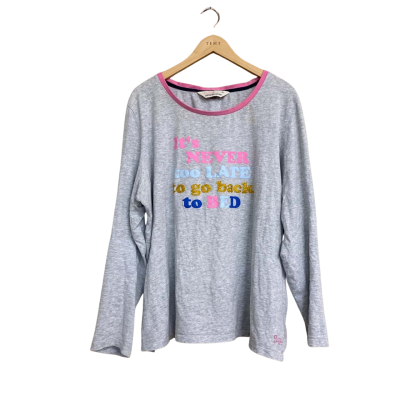 Peter Alexander Womens  Size XL Long Sleeve Shirt Grey 