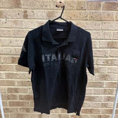 Kappa Mens Italia black polo Size XL 