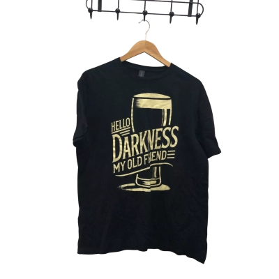 Gildan  Guinness Mens  Size L Short Sleeve T-shirt Black  