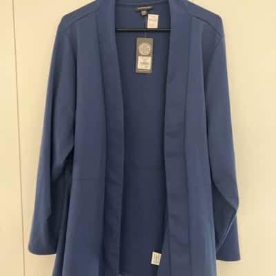 Autograph Womens viscose, polyester, & elastane  Size XXL Blue peplum coverup