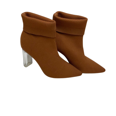 Cuccoo Sock Style Slip On Boots  Womens  Size 37 Brown 