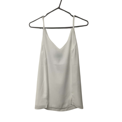 Womens Decjuba Size 10 Shoestring Strap Top White 