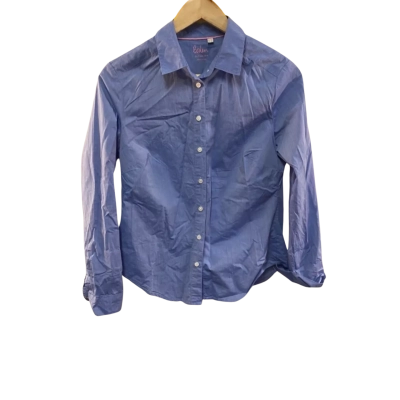 Boden Womens  Size 10 Button Up Top Blue 