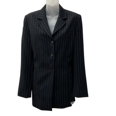 Jade Corporate Wear - Women's Black & White Pinstriped Blazer