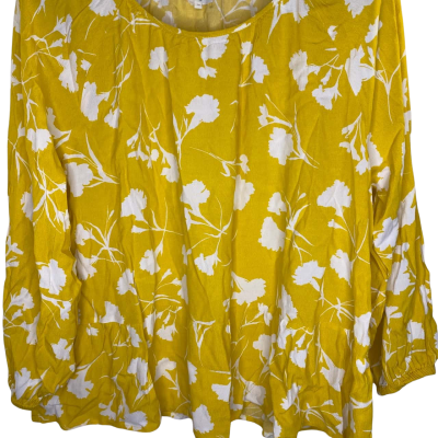 Seed Womens Top Size 14 White / Yellow 