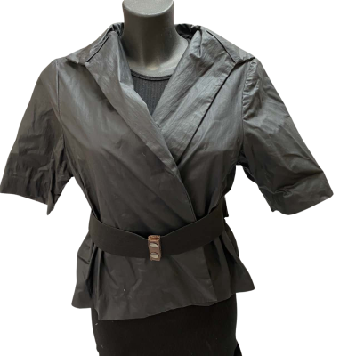 Kookai Womens  Size 38 Short Sleeve Open Black Jacket