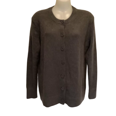 Sportscraft.  Wool & Mohair Blend Cardigan.  Charcoal Grey.   Size L 