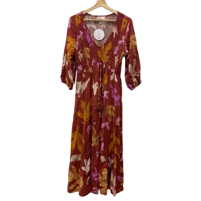 Grace & Co Womens  Size 12 Maxi Dress Burnt Orange BNWT