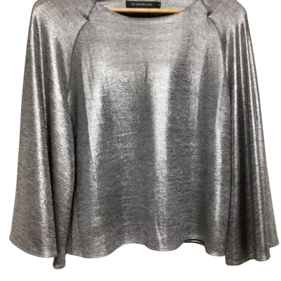 The Rushing Hour Silver Metallic Shimmer Blouse