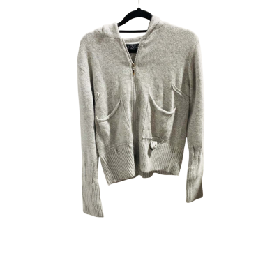 Inzagi Super Soft Womens Hooded Zip Front Cardigan Wool Blend Size S/M Grey 
