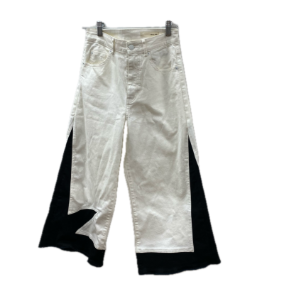 Sass & Bide Womens Jeans Size 26 Wide Leg Black / White Spliced Star Wide Leg Design