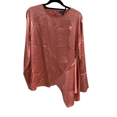 NWOT Topshop Womens Size UK12 Asymmetric Blouse Peach 