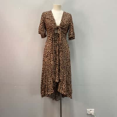 Petal + Pup Womens  Size 12 Midi Dress Animal print 