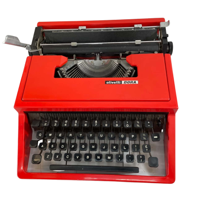Olivetti Dora portable Typewriter in Red  with case 