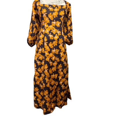 AERE Womens  Size 14 Tie Back Midi Dress 