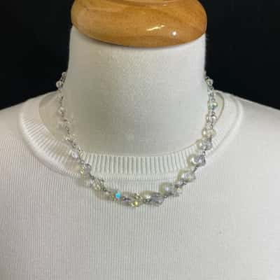 Vintage Aurora Borealis Crystal Necklace