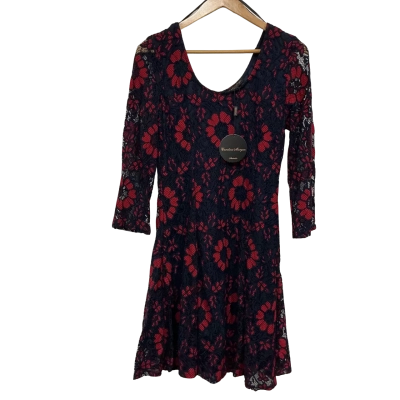 Caroline Morgan Womens Size 12 Formal Dress Black / Floral / Red 