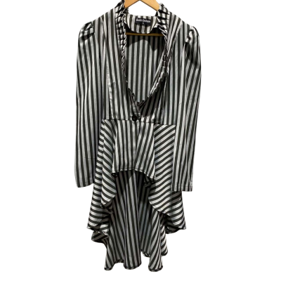 "Scarlet Darkness" Striped Coat