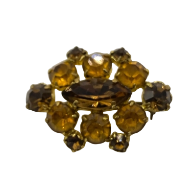  Womens Brooch Brown / Gold 