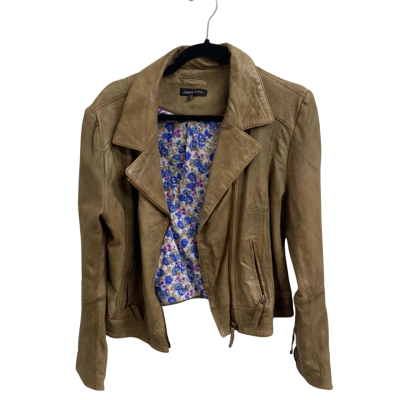  Arma Womens  Size UK20 Soft Leather Jacket Beige 